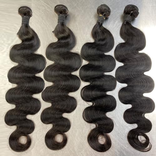 Brazilian Human Hair Bundles 12A Body Wave Bundles Human Hair Unprocessed Brazilian Virgin Hair Weave Bundles Deals Human Hair Natural Black 22 24 26 28