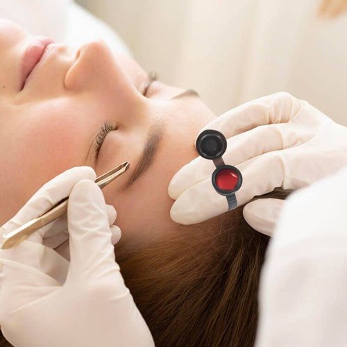 Jafirous 100Pcs Pink Microblading Pigment Tattoo Ink Ring Cups with Cover Cap for Permanent Makeup Eyebrow Glue Holder Container Tools Supplies