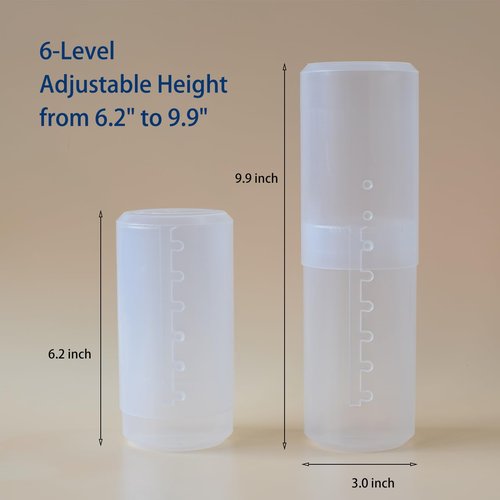 Karyluky Retractable Makeup Brush Holders, Clear Plastic Travel Makeup Brush Cup with Lid, Portable Cosmetic Brush Organizer Container, Dustproof Brushes Storage Case for Women Make-up Artist, 1pc