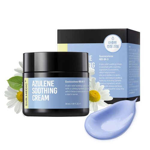 SUR.MEDIC+ Azulene Soothing Korean Skincare set: PH Cleanser & Soothing Cream