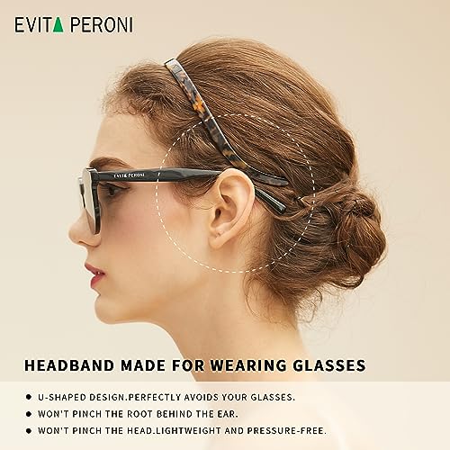 EVITA PERONI Hair Bands - No Pressure, No Headache, Comfortable Thin Non-Slip Headbands for Women's Hair and Fashion (2PCS)