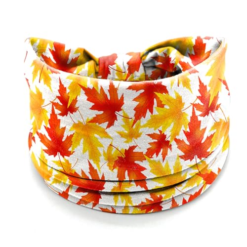 4Pcs Fall Headbands for Women - Thanksgiving Day Turkey Leaves Holiday Hair Bands, Autumn Festive Gift Hair Accessories (Maple)