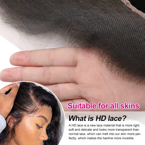 HD Transparent Lace Natural Straight Human Hair Wigs with Bangs Brazilian Remy Hair Layered Straight 13X4 Lace Front Wig Pre plucked Bleached Knost For Woman 150% Density Natural Black
