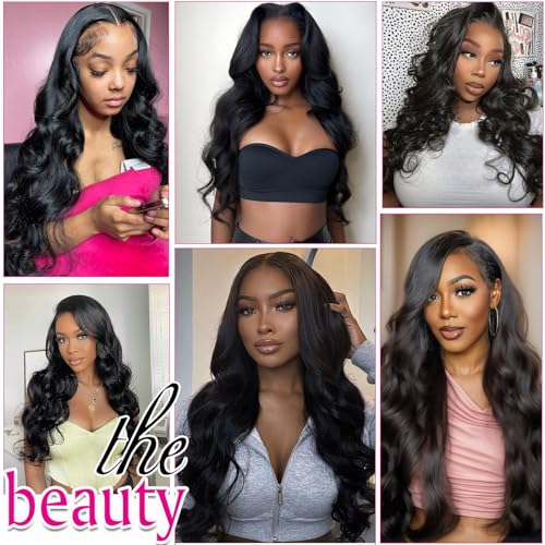 4 Bundles Human Hair Body Wave 22 24 26 28 Inch 100% Brazilian Virgin Hair Body Wave Bundles Human Hair Extensions Quick Weave Bundles Human Hair For Women Natural Black