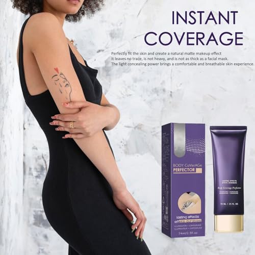 Tattoo Cover Up Makeup, Leg And Body Makeup Waterproof No Transfer,Body Coverage Perfector 2.5OZ