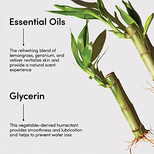 LATHER - Bamboo Lemongrass Foaming Body Scrub, 8 oz - Moisturizer & Exfoliating Body Scrub - Safe for Sensitive Skin - Almond Protein, Fruit, Aloe, Sea Salt - Vegan & Cruelty Free - Beauty & Skin Care