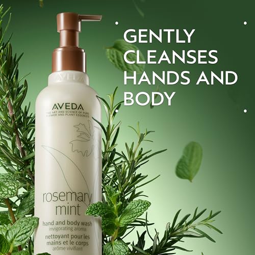 Aveda Rosemary Mint Hand & Body Wash | Liquid Hand Soap and Body Wash | with Invigorating Aroma of Certified Organic Peppermint & Rosemary