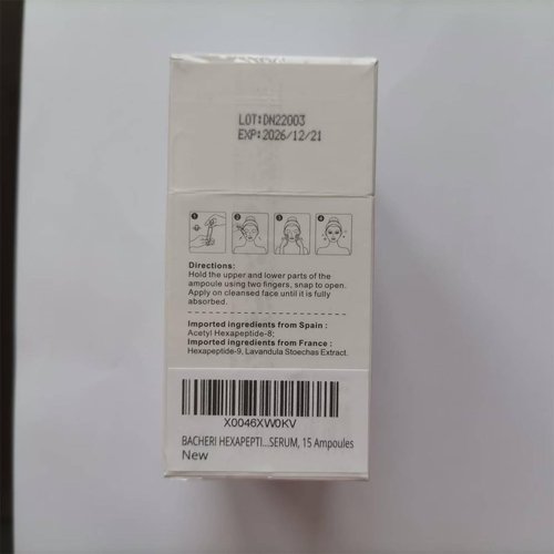 BACHERI Firming Skin Serum with Acetyl Hexapeptide-8, Hexapeptide-9, Carnosine - Moisturizing, Hydrating and Antioxidant for Fine Lines, 15 Pcs/Box Ampoules