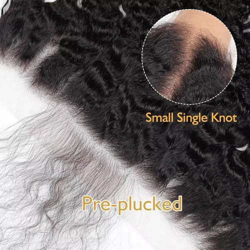 13x4 Burmese Curly Frontal human hair HD Lace closure Invisible Frontal HD Lace 13x4 Lace Closure Pre Plucked With Baby Hair 12A Brazilian Raw Human Hair Extensions 20 Inches