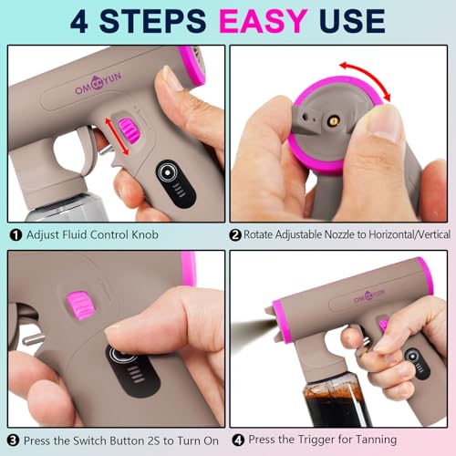 Cordless Spray Tan Machine Strong Power With USB Charger Portable Handheld Travel Spray Tan Kit For Home Salon DIY Mobile Beach Travelling