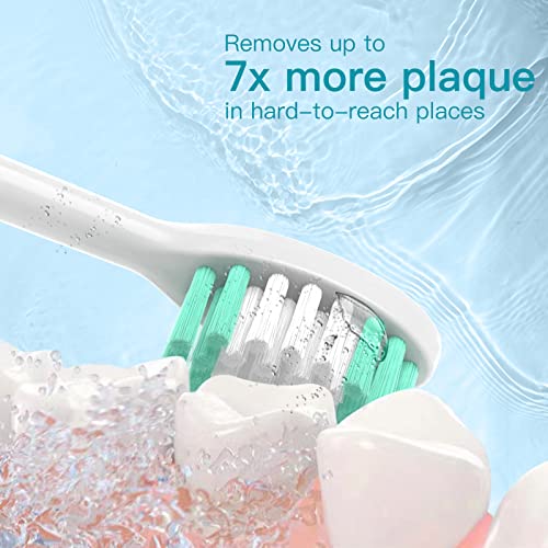 Replacement Toothbrush Heads Compatible with Aquasonic Vibe Series - 8 Pack Electric Brush Heads Compatible with Aqua Sonic Black Series/Black Series Pro/Duo PRO Series (White)