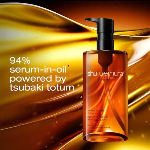 shu uemura Ultime8 Sublime Tsubaki Cleansing Oil, Gentle Makeup Remover and Facial Cleanser for All Skin Types, 15.2 Fl. Oz.