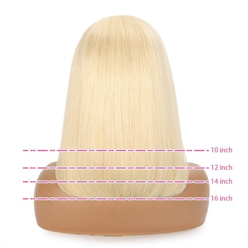 PXCPXC 613 Lace Front Wigs Human Hair Blonde Bob Wig Human Hair 13X4 HD Lace Closure Short Bob Wigs 180% Density 10 Inch Straight Lace Front Wig Human Hair Blonde Short Bob Wigs for Women