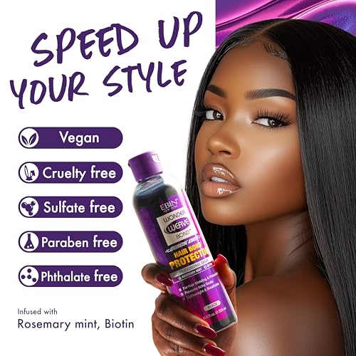 EBIN NEW YORK Wonder Weave Bond Hair Protector (Clear) 3.38 Fl Oz ? Quick Dry Protective Shield for Quick Weave ? Lightweight, Rosemary Mint & Biotin Infused, Breathable Formula
