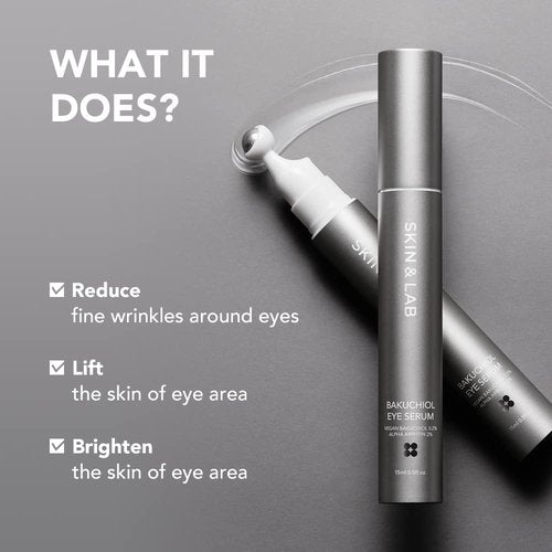[SKIN&LAB] Brightening and Eye Wrinkle Care Skincare Set: Includes Vitamin C Serum and Bakuchiol Eye Serum
