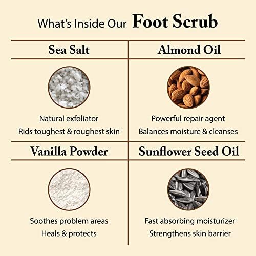 FootFitter Pedicure Foot Care Set with Sea Salt Scrub, Volcanic Pumice Stone & Repair Balm for Dry Skin, Cracked Heels, and Rough Feet