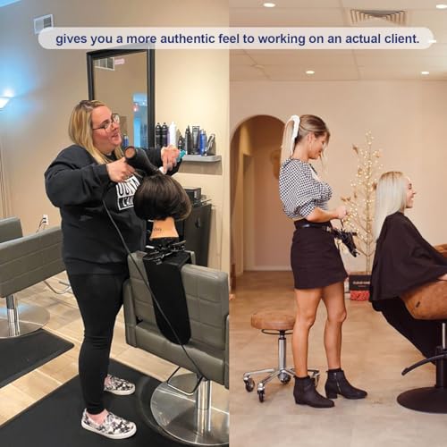 Mannequin Head Clamp Stand for Chairs, Adjustable Wig Head Stand Holder for Cosmetology Hairdressing Seat Back Clamp (Small)