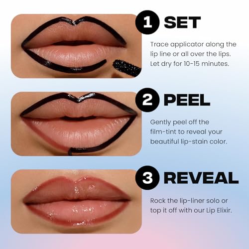Sacheu Lip Liner STAY-N Peel Off Lip Stain ? Long Lasting Matte Lip Tattoo Transfer Proof Lipstain Infused with Hyaluronic Acid & Vitamin E for All Skin Types ? Vegan & Cruelty-Free, p-INKED