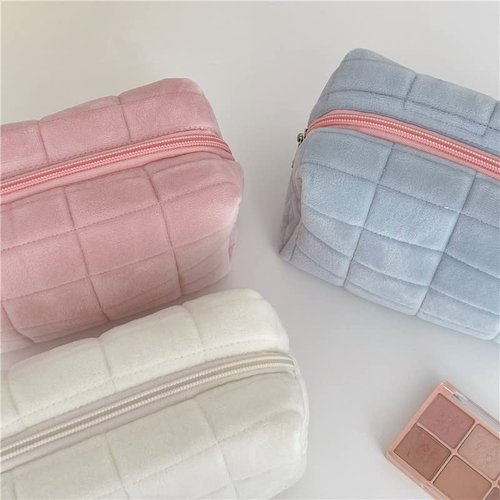 XPONNI Small Cosmetic Bag Cute Makeup Bag Y2k Accessories Aesthetic Make Up Bag Y2k Purse Cosmetic Bag for Purse (pink)
