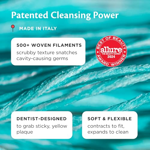 Cocofloss Woven Dental Floss, Refills Set, Dentist-Designed Oral Care, Mint, Waxed, Expanding, Vegan, Kid-Friendly String Floss with Coconut Oil, 3 Refill Spools (33 yd Each)