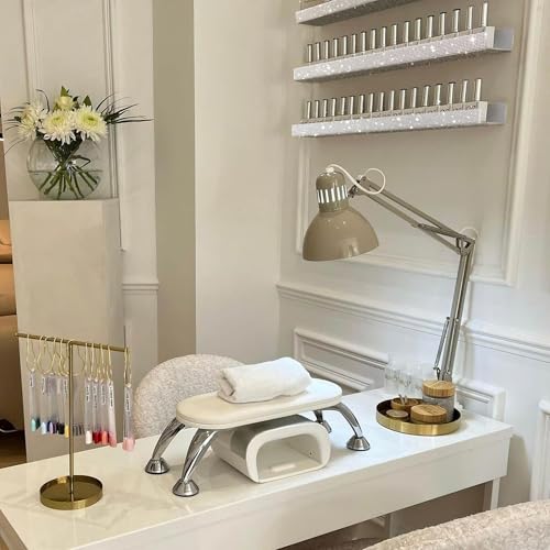 Care&More YJ 4 Pack 15 Inch Nail Polish Wall Rack£¬Diamond Crystal Rhinestone Acrylic Nail Polish Organizer£¬Sunglasses Essential Oil Picture Display Storage Wall Shelf