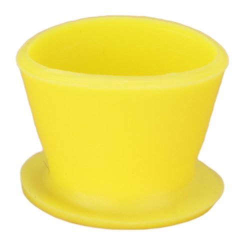 300pcs Ink Cups, Eyebrow Lip Color Cup Silicone Multipurpose Disposable Pigment Cups Ink Paint Cup for Ink Supplies(Yellow)