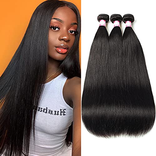 CYNOSURE Brazilian Hair 3 Bundles 9A Virgin Unprocessed Straight Human Hair 24 26 28 inches Brazilian Straight Hair¡¦