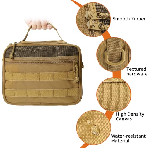 SMONT Tactical Toiletry Bag for Men, 9.5" Hanging Dopp Kit Shaving Hygiene Bag for Traveling Bathroom