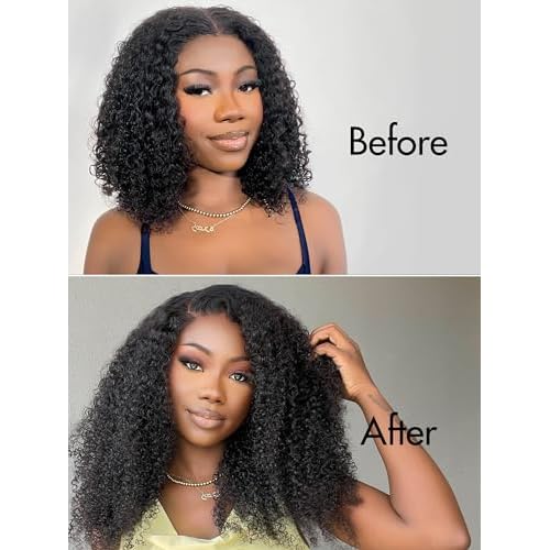 LUVME HAIR Clip in Hair Extensions Real Human Hair Curly Fullness with 1 Pack Invisible Natural Curly Seamless Clip on Hair Extensions 7pcs PU Skin Weft 22 Inch Remy Hair