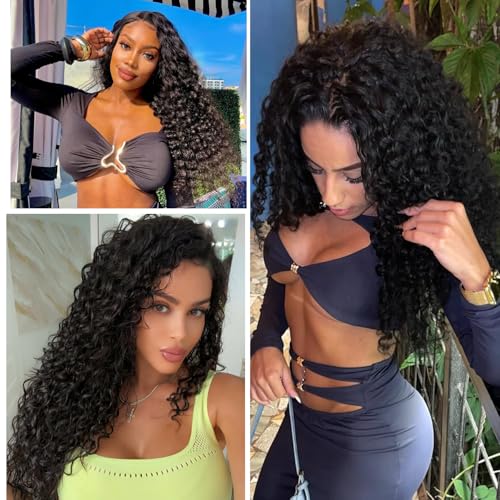 Knotless Pre-Separated Water Wave Human Hair Feather Crochet Hair Extensions Lightweight Reusable Crochet Hair Extensions Natural Color 18inch 120g