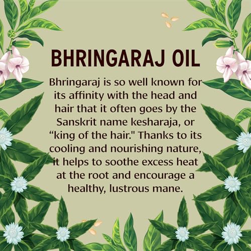 Banyan Botanicals Organic Bhringaraj Oil ? Supports Healthy Hair Growth ? Oil Made with Traditional Methods ? 8 oz. ? Non-GMO Sustainably Sourced Ayurvedic Hair Oil