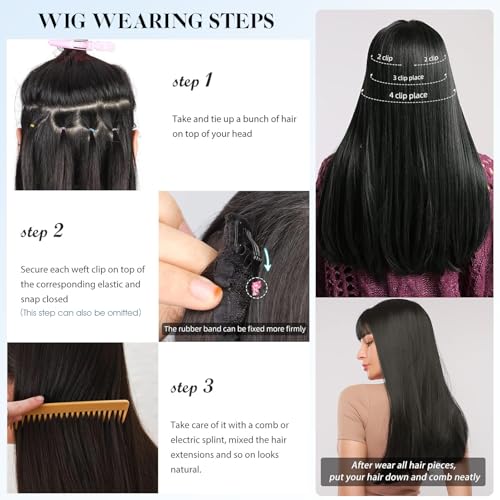 SIYUSI Clip in Hair Extensions Real Human Hair, 100% Brazilian Remy Human Hair Clip Ins, Invisible & Scalp-Friendly,Honey Blonde Ombre, 7Pcs 4.23oz,24 Inch