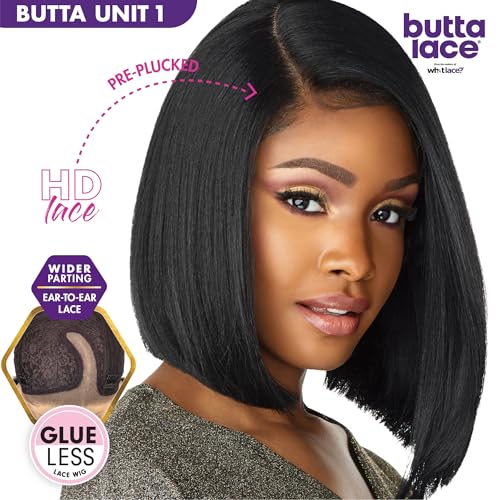Sensationnel Butta Lace Wigs - Unit 1 Extra Wide 5 Inch Deep Parting Synthetic Preplucked Hairline Glueless Lacefront (613 BLONDE)