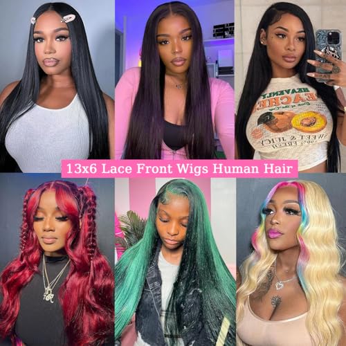 32 Inch 13x6 Straight Lace Front Wigs - 180% Density HD Lace Front Wigs with Pre-Plucked Baby Hair