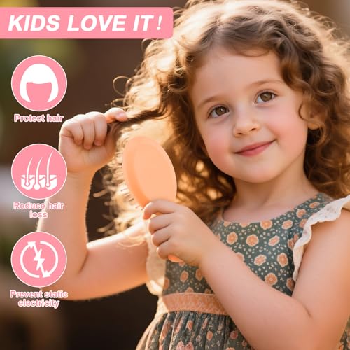 HOFASON 28 Piece Bulk Mini Wet Hair Brush, Women Bridesmaid Gift Toddler Girls Gifts, Women Small Travel Detangling Brushes Set, Teen Girl Party Favors, Stocking Stuffers, Teens Girls Stuff, 7 Colors
