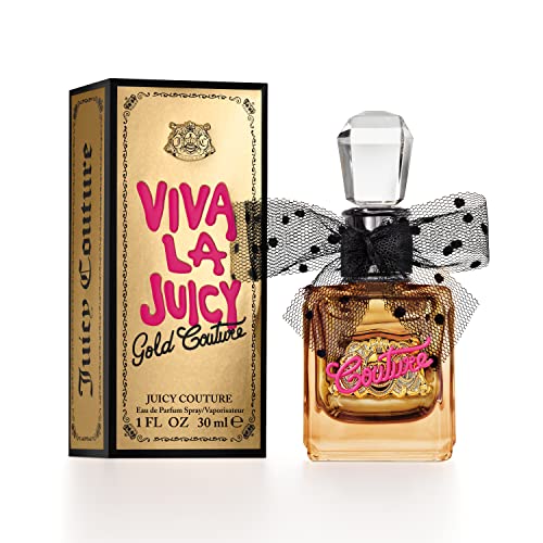 Juicy Couture Viva La Juicy Gold Eau De Parfum, Women's Perfume with Notes of Luscious Berry, Jasmine Sambac & Vanilla Cream - Fruity & Sweet, Gift for Her