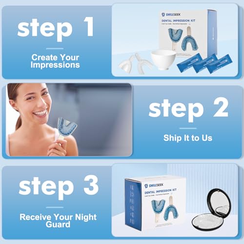Custom Clear Mouth Guard for Nighttime Teeth Grinding & Clenching ? Comfortable Night Guard for Adults & Teens, BPA-Free Bite Guard for Sleep