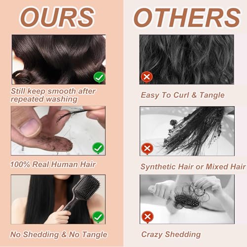12A Deep Wave Human Hair Bundles 18 20 22 24 Inch Deep Wave Curly Bundles 100% Unprocessed Brazilian Virgin Wet and Wavy Water Wave Human Hair Extensions, Quick Weave 4 Bundles for Women