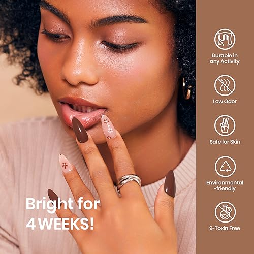 Beetles Brown Gel Nail Polish 15ml 0.51oz Chocolate Coffee Gel Polish Soak Off Uv LED Nail Lamp Fall Gel Polish Nail Art Manicure Salon DIY Home Gift for Women