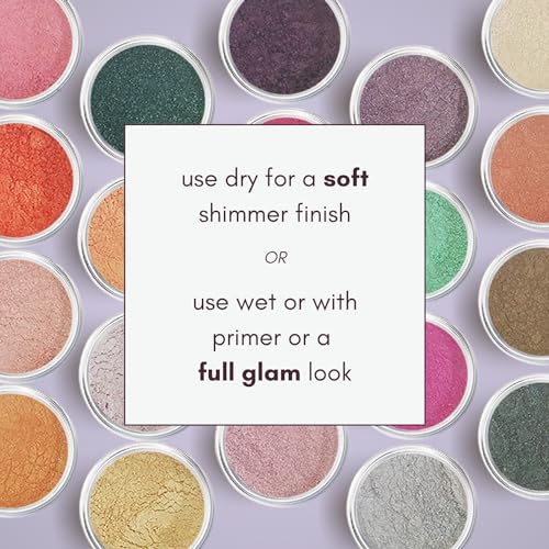Star Ruby - Organic Mineral Eyeshadow Palette with Sparkle & Shimmer Shades, Eye Shadow Highlighter, Pink Glitter, Ruby Cream Eyeshadow Singles, Eye Shadow Palette Makeup