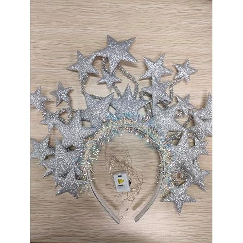Light Up Stars Headbands Sparkly Led Nightclub Hair Band Rave Party Costume Hair Accessories for Women