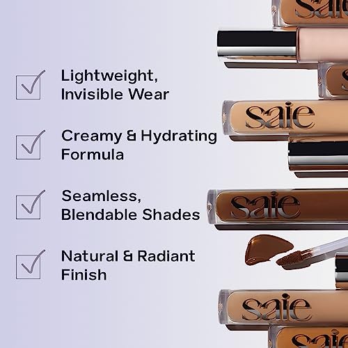 Saie Hydrabeam Under Eye Brightener - Sheer + Hydrating Eye Brightener with Cucumber Extract - Instantly Illuminates Skin for a Radiant Finish - Shade 1.5 (0.2 oz)