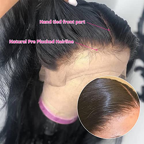 Pizazz Straight Lace Front Wigs Human Hair 180 Density Brazilian Human Hair Wigs for Black Women Pre Plucked Natural Hairline Wigs with Baby Hair 18 inch