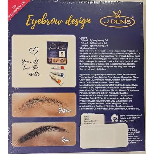 J Denis Eyebrow Design Kit | laminado de cejas kit profesional | planchado de cejas kit permanente
