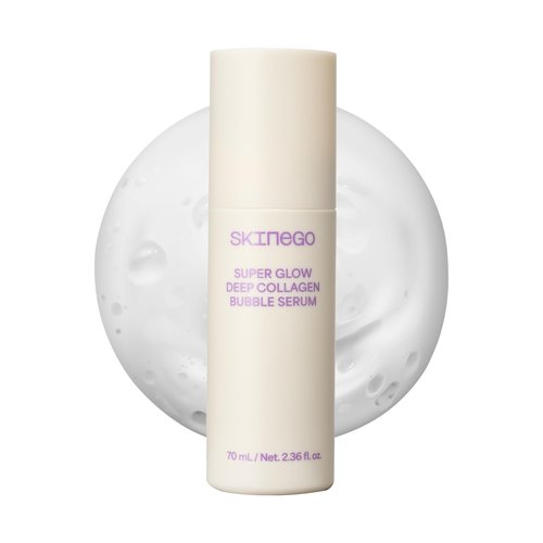 SKINEGO Super Glow Deep Collagen Bubble Serum with 1,005,189ppb Collagen – Anti-Aging, Hydrating, Skin-Firming, Fine Line Care, Korean Skincare – 2.36 fl.oz