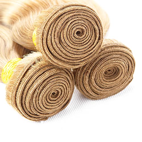 34 34 34 Inch P27/613 Bundle 613 Body Wave Human Hair Bundles Two Tone Highlight Blonde Body Wave Bundles Human Hair Honey Blonde Bundle