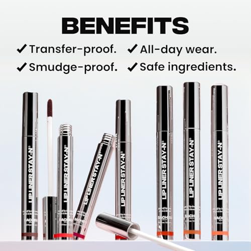 Sacheu Lip Liner STAY-N Peel Off Lip Stain ? Long Lasting Matte Lip Tattoo Transfer Proof Lipstain Infused with Hyaluronic Acid & Vitamin E for All Skin Types ? Vegan & Cruelty-Free, HEY-zel