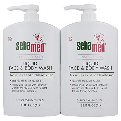 SEBAMED Liquid Face and Body Wash, for Sensitive Skin 33.8-Fluid Ounces Bottle (Pack of 2)