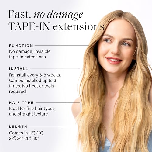 Luxy Tape-In Hair Extension Collection 24", 50g, Champagne Blonde, 20 pieces