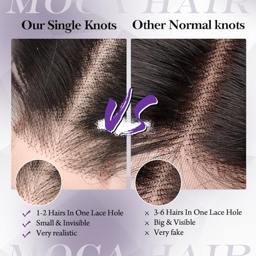 2x6 HD Lace Closure Body Wave 16 Inch, SKINLIKE 0.095mm Ultra-thin Invisible Real Swiss Lace Closure Only,RAW Virgin Human Hair Single Knot Pre-Plucked with Baby Hair